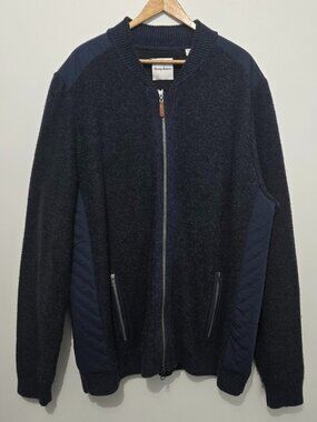 Tommy Bahama Mens Cashmere Blend Full Zip Sweater Size 2XLT Knit Quiet Luxury